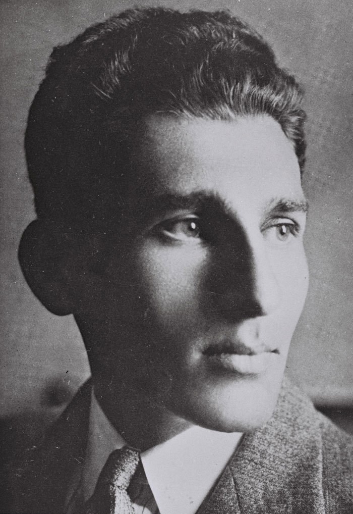 Archival portrait of Avraham Stern, wearing a suit and tie